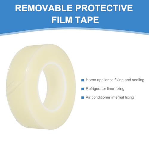 Image of PATIKIL Removable Protective Film Tape, 1.6 Inch x 656 ft PE Surface Protective Scratch Film Tape Roll for Furniture Electrical Appliances Plastic Hardware Medium Stickiness, Clear