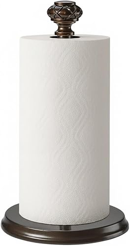 Soporte para toallas de papel para encimera, soporte decorativo independiente para toallas de papel, base con peso antideslizante, resistente,