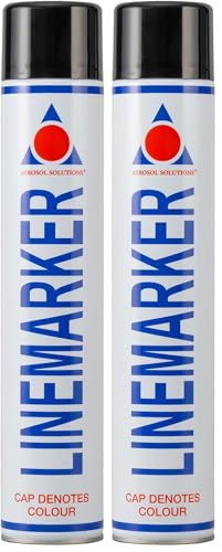 Aerosol Solutions Peinture de Marquage au Sol – Bombe Noire 750 ml, Spray de Traçage pour Route, Gazon, Intérieur/Extérieur – Pack de 1 (Lot de 2)