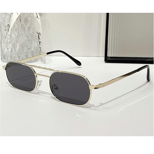 helena Small Narrow Sunglasses Men Polygon Vintage Double beam Metal Sunglasses Punk Square Sun Glasses2