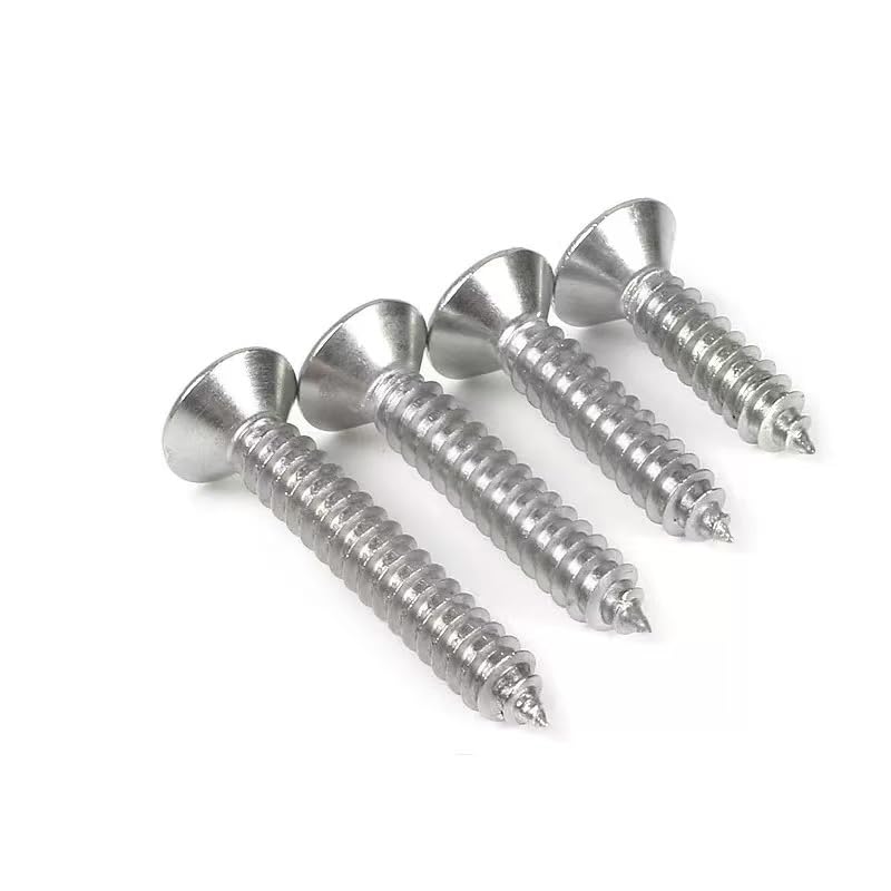 Vis autotaraudeuses tête plate inox M4-M6 cruciforme métal bois plastique assortiment fixation (M6 x 65mm - 50pcs)