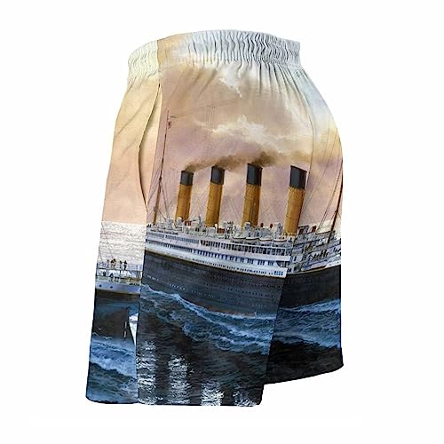Retro Titanic Famous Old Historic Mens Swim Trunks Quick Dry Beach Shorts Casual Sports Board Shorts Swimwear with Pocket4