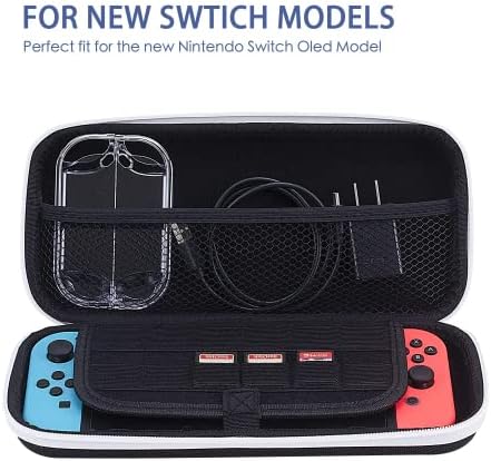 Amazon Brand - Eono Carry Switch Case,Compatible with New Switch OLED Console, Black