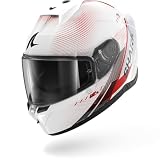 Shark, Casco Moto Integrale SKWAL i3 SPEED-TECH White Red Black WRK, XS
