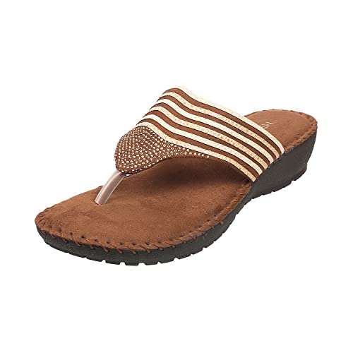 Image of Metro Women's Faux Leather Thong Strap Comfy Fashion Sandals