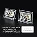 PONNOR Acrylic Dollar Bill Frame,Bill Currency Display Holder Clear Paper Money Holders for Collectors Ticket Protector Display Case,7.8 x 4.1inch, 2PCS