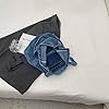 Cymwer Luxury Designer Denim Tote Bag Women Shoulder Bag Large Capacity Fashionalbe Underarm Bag Simple Female for Office Travel (Light Blue) #5