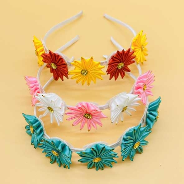 Vinshbond Flower HeadBand,Hair Band/Hand Made Hair Band For Girls/Women Pack_03, Color-Multi.-image-39