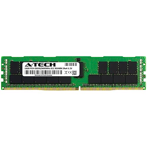 Image of A-Tech 16GB DDR4 2400MHz PC4-19200 ECC RDIMM 2Rx4 Dual Rank 1.2V ECC Registered DIMM 288-Pin Server & Workstation RAM Memory Upgrade Module (A-Tech Enterprise Series)