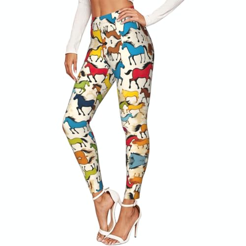 Leggings coloridos de mujer pantalones de entrenamiento suaves para gimnasio