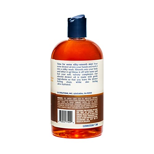 Spenser & Jensen Hydrating Almond Shower Oil - Body Wash For All Skin Types - Almond Oil Shower Gel For Women And Men - Rich In Vitamin E Oil - Sulfate Free - 16.8 Oz (Pack Of 1) #TOP2