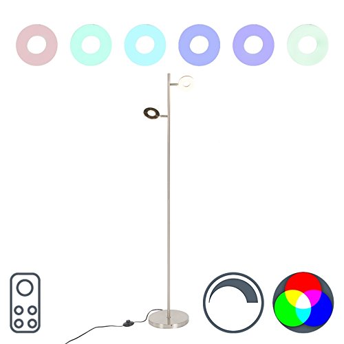 Lampada da terra moderna acciaio RGBW 2 luci