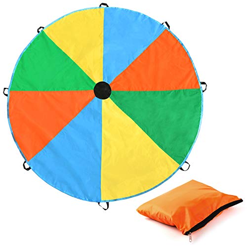 Magicfly 3.5M Schwungtuch Parachute Fallschirm Spielzeug für Kinder mit Multi-Farben