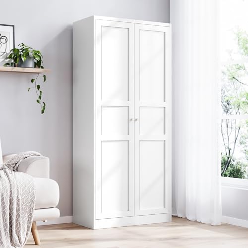 Yizosh Metal Storage Cabinet - 71' White Kitchen...