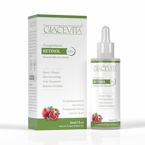 Image of GLACEVITA Women & Men Renewal Skin And Smooth Skin Combo Kit 0.3% Encapsulated Retinol Face Serum 30ml With Brightning Vitamin c Face Wash 100ml For Renewal Skin Reduces Wrinkles Skin Smoothing Acne Treatment With Sodium PCA Pomegranate Extrct Soy Extract All Types Of Skin.