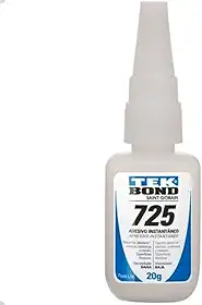Adesivo Instantaneo 725 20g B - Bico Fino, caixa c/ 10 unidades.
