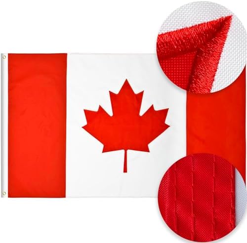 CGLEAM Canada Flag 3x5 Ft 210D Nylon Heavy Duty Canadian Flags Outdoor