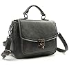 EVEOUT Casual Vegan Leder Umhängetasche für Frauen, Retro Damen Designer Kleine Mini-Einkaufstasche Handtasche Klassiker Top Griff Taschen Stilvolle Messenger Satchel Handtasche Tasche für Mädchen #1