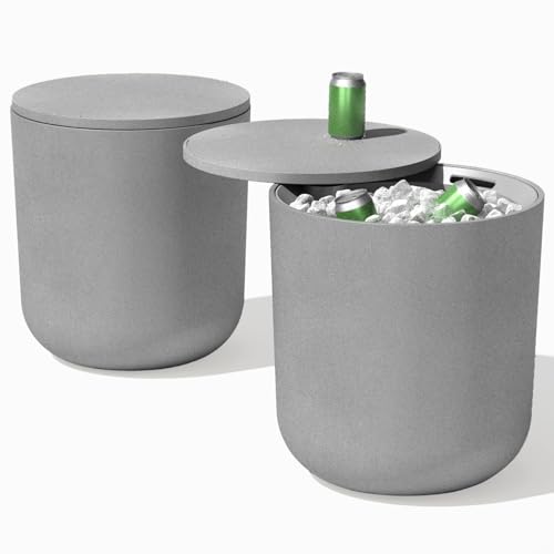 Image of Veradek Kona Cooler Side Table - Outdoor Cooler Table and Ice Chest