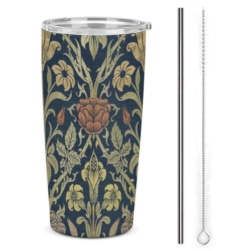 Ԃ̃Jbv William Morris ԕ Xg[&Xg[uVt }OJbv R[q[Jbv 600ml RrjJbv ^u[ XeX ۗ ۉ ԗp Wt ^  e  LN^[ lC v[g