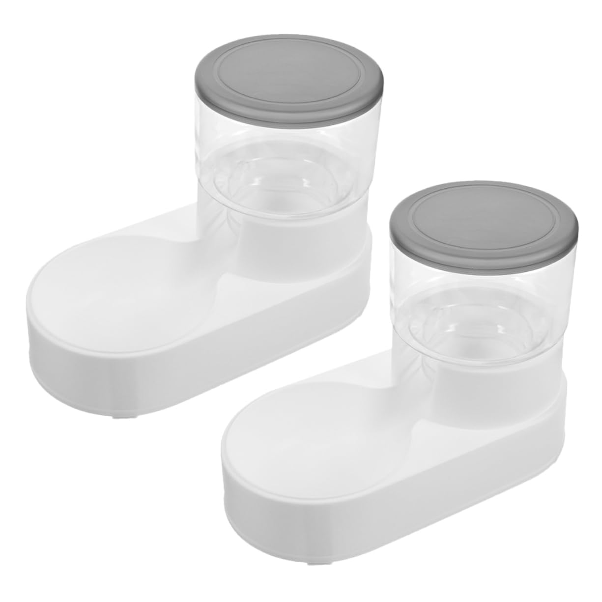 Distributeur en Nourriture Automatique de 2 Pièces Plastique pour Animaux