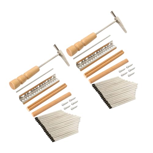 FUNOMOCYA 2セット カリンバキー修理キット 親指ピアノ用属キー ブリッジアクセサリー 強化耐久設計 工具付き 小型サムピアノ修理パーツ