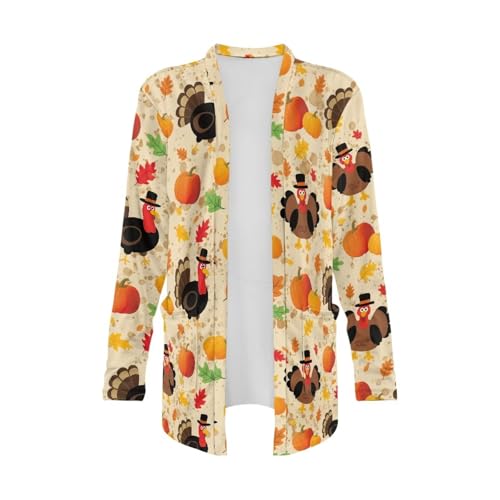 Image of Women's Lightweight Cardigans with Pockets Trendy Long Sleeve Open Front Cardigan Casual Tops Jackets Fall Oufits S-2XL