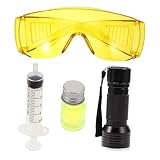 SWOOMEY 1 Juego Detector Aire Acondicionado con Luz UV Kit de Herramientas para Detección Precisa de Vehículos para Reparaciones de Aire Acondicionado