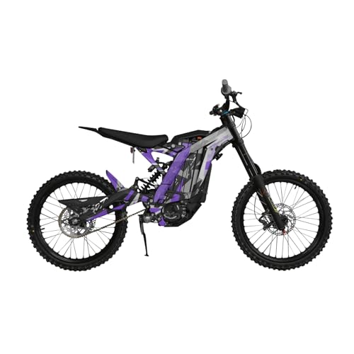 Image of Surron Light Bee Graphics Kit Wrap - Grunge Star Purple - Sur-Ron Skin - Premium 3M Vinyl Protective Wrap Decal Cover - Easy to Apply | Crafted in The USA by MightySkins