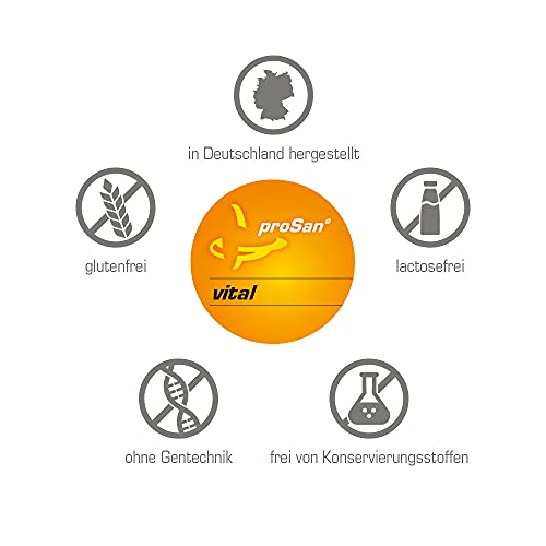 proSan vital (120 Kapseln) | Vitamine gegen Müdigkeit, für mehr Energie & Leistungsfähigkeit bei Stress | Mineralstoffe, Bioflavonoide, Carotinoide & Omega-3 | ohne unnötige Zusätze & in DE produziert