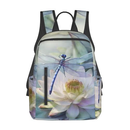 Sac à dos voyage ordinateur portable libellule fleur rando