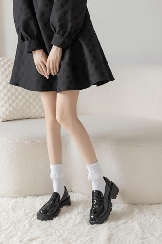Lace Ruffle Frilly Socks for Women - Fashion Cotton Princess Socks Dress Socks4