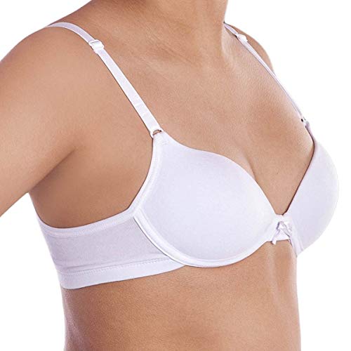 Sutiã Juvenil Em Algodão Com Bojo Triângulo Liso Linha Glitter Econfort