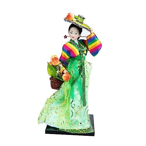 Vaguelly Muñeca Coreana Artesanía Coreana Muñeca De Escritorio Decoración Decoración del Hogar Muñeca para El Hogar Muñeca De Mesa Muñeca Delicada Clan Muñeca De