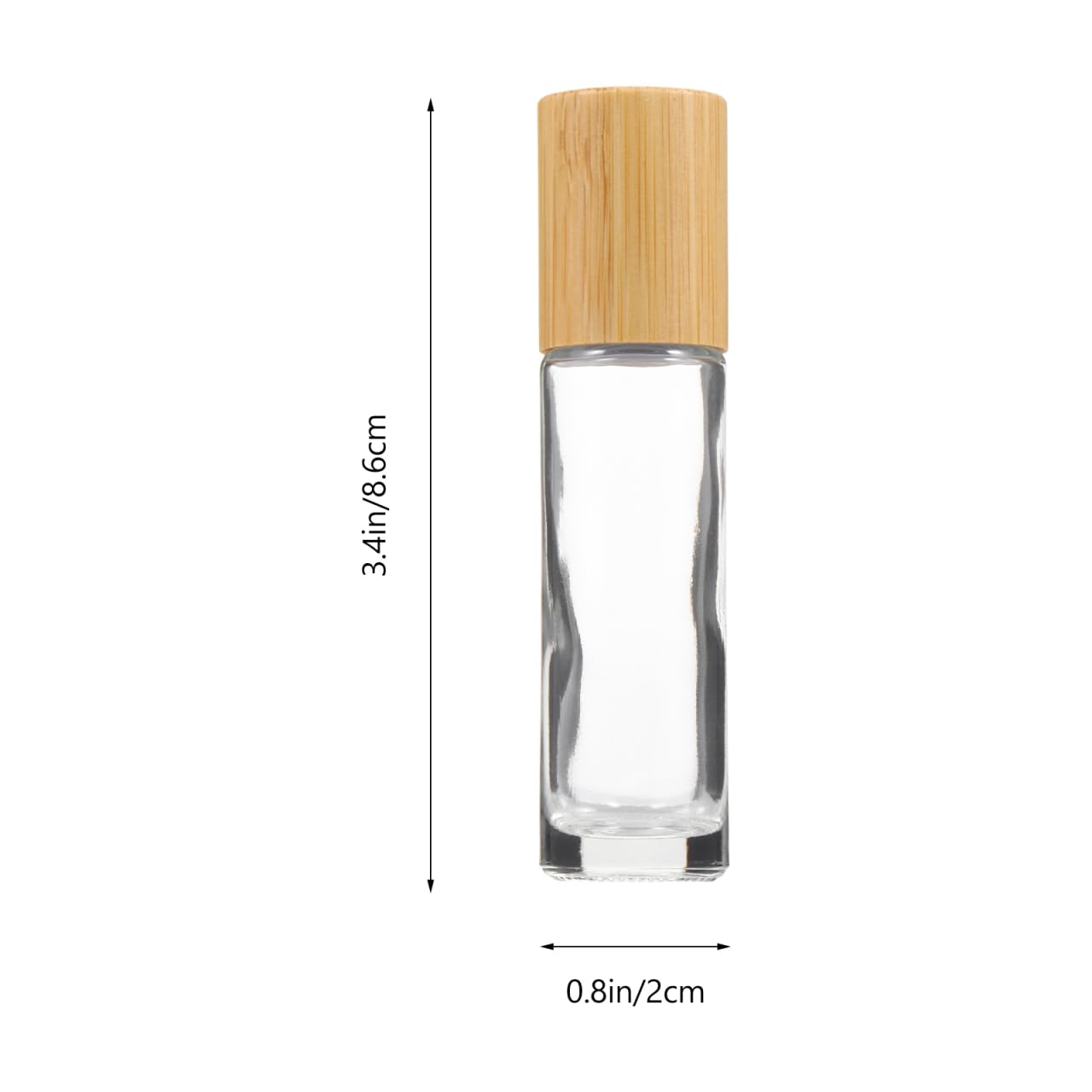 OUNONA Botellas Roll-on De Vidrio De 3.38In Para Aceites Esenciales Y Perfumes Mini Botellas Recargables Transparentes Antifugas Para Viajes Y Uso Diario