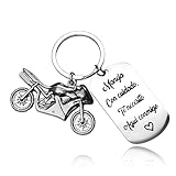 Motorrad Schlüsselanhänger Mit Schutzengel, Schutzengel Schlüsselanhänger für Motorrad- und Autofahrer - Glücksbringer Anhänger, Geschenk zum Geburtstag oder Vatertag