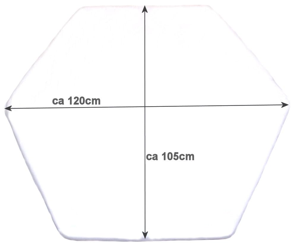 Spannbettlaken für 6-eck Laufgitter Matratze 120x105 cm Baby Kinder Laufstall Baumwolle D14