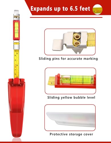 Image of Upgraded Picture Hanging Tool with 20 Sets of Hooks, All in One Picture Hanging Level, Portable Picture Leveling and Picture Hanging Kit, Picture Hanging Level for Hang Pictures, Mirrors, TVs