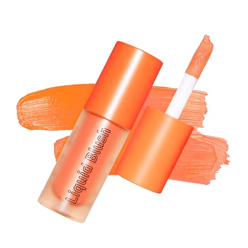 Liquid Blush, Long-lasting & Blendable Liquid Blush for High-Pigment Color, Achieve a Soft, Dewy, Healthy Natural Finish (05-Warm Orange, 0.2 Ounce)