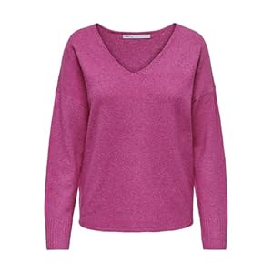 ONLY Damen Onlrica Life L/S V-Neck Pullo KNT Noos