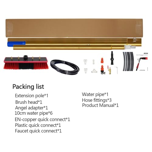 So Panel-Reinigungsbürsten-Set mit rotierendem Kopf, Fenster- und Haushaltsreiniger, effiziente Wasserversorgung für Photovoltaik-Panels