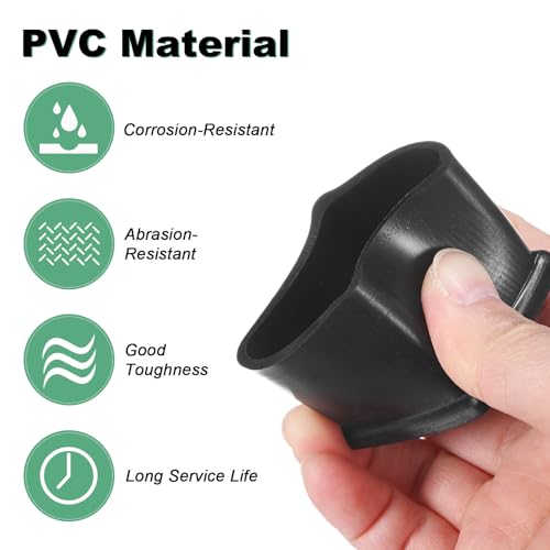 Image of M METERXITY 8-Pack Square Chair Leg Caps, 1.25 inch (32mm) PVC Chair Leg Floor Protectors for Chairs /Table /Bed, Furniture Feet Covers Cups Non-Slip End Tips