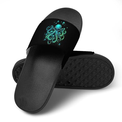 Death Octopus Skull House Sandals Non-Slip Bathroom Slippers Beach Summer Shoes for Men Women4