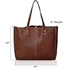KomalC Genuine Soft Chicago Buff Leather Tote Bag Elegant Shopper Shoulder Bag (Elegance) #4