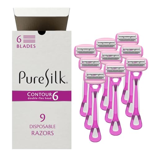 Pure Silk Contour 6 Disposable Razors for Women