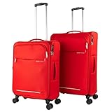valise esthetique peggy sage QUALITÉ ET CONFORT: Lot de valises souples fabriqué avec des matériaux légers et résistants, équipé de 8 roues pivotantes multidirectionnelles pour une maniabilité optimale et une utilisation confortable sur tous types de surfaces. légère Valise Extensible