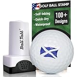 Ball Tatt - Scotland Golf Ball Stamp, Golf Ball Stamper, Self-Inking Golf Ball Stamp Markers, Reusable Golf Ball Marking Tool to Identify Golf Balls, Golfer Gift Golfing Accessories
