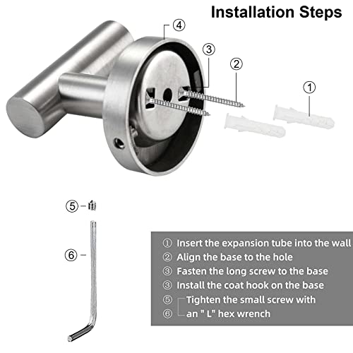 ProChosen 4 Pack Towel Hooks - Image 4