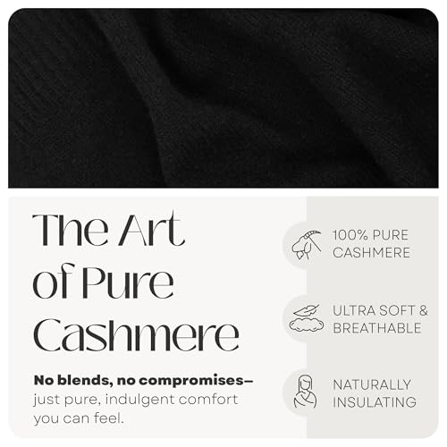 Velanio Cashmere 100% Cashmere Knitted Wrap Pashmina Shawl Extra Large Scarf Stole for Women Travel4