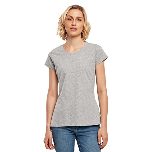 Build Your Brand Camiseta básica para Mujer, Gris, L